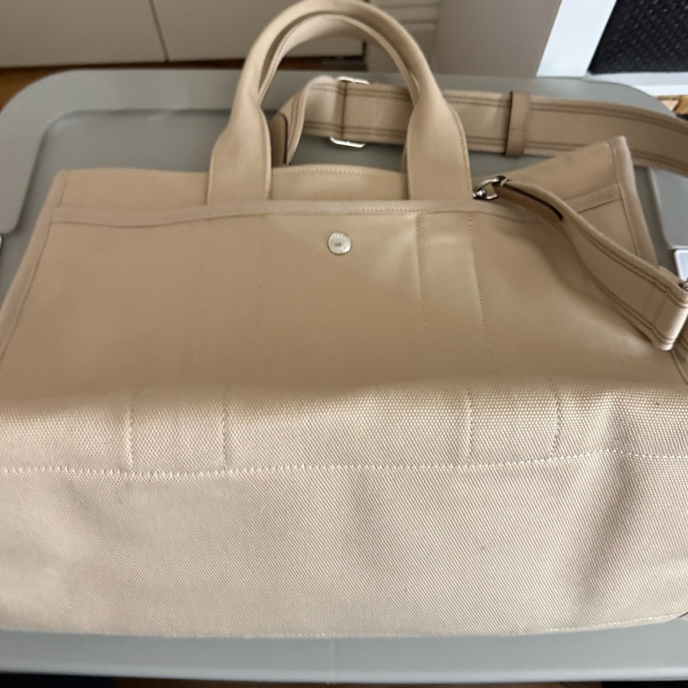 Coach Tan Canvas Tote Bag - Picture 3 of 4